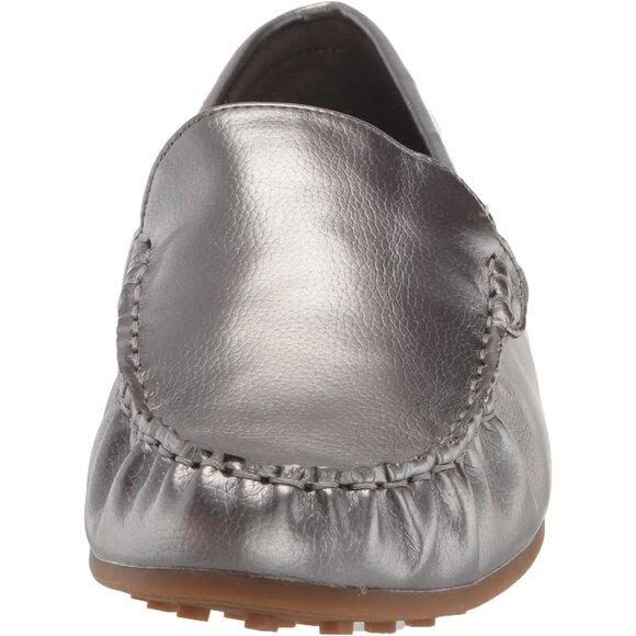 Aerosoles Womens Gunmetal Combo Closed Rounded Toe Over Drive Flats Loafer - Picture 2 of 7